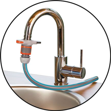 Exemple d'application: Adaptateur Gardena pour robinet d’eau intérieur