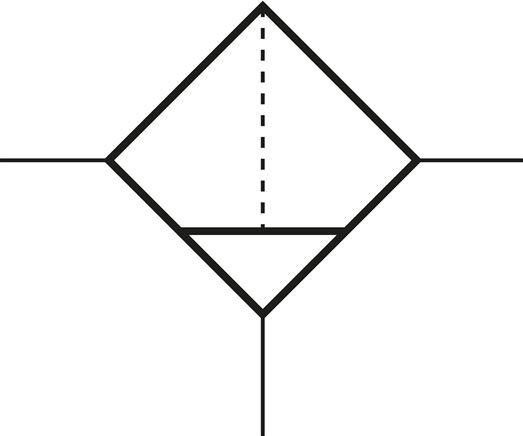 Symbole de commutation: Préfiltre - Multifix, filtre