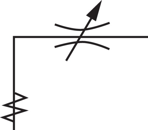 Symbol przelaczania: Zawór dlawiacy (sterowanie powietrzem nawiewanym i wywiewanym - C)